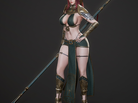 Beautiful Girl Warrior Game Role