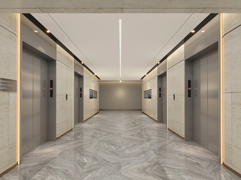 modern elevator hall