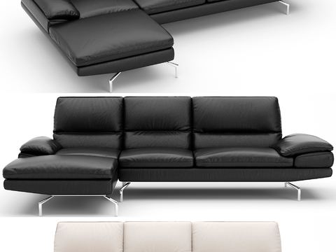 Modern Leather Corner Office Sofa