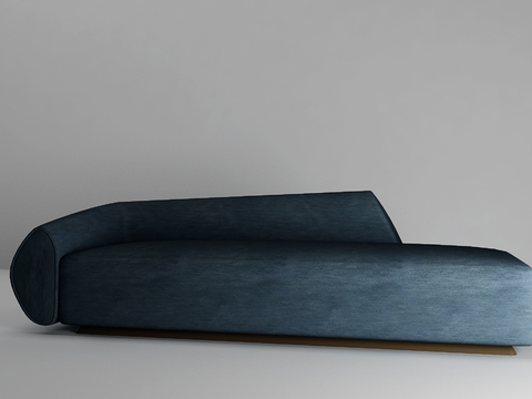 Modern flannel chaise longue