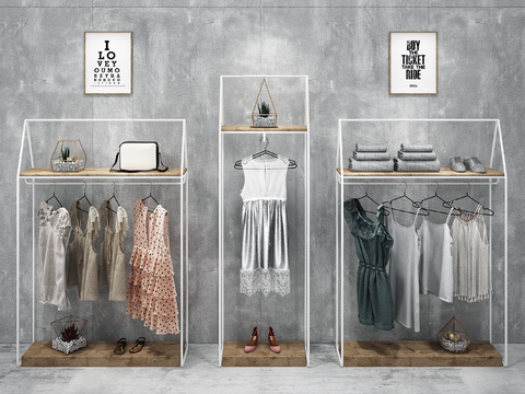 Modern Women's Clothing Display Rack