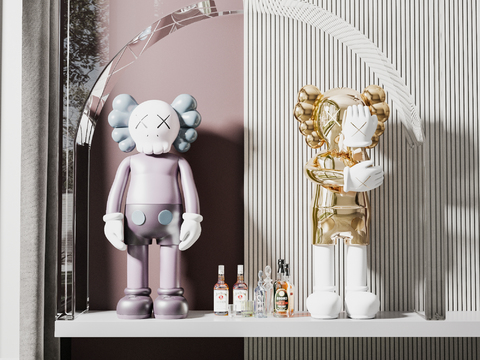 modern kaws sculpture ornaments