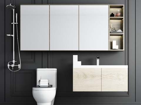 Modern washbasin toilet bathroom cabinet