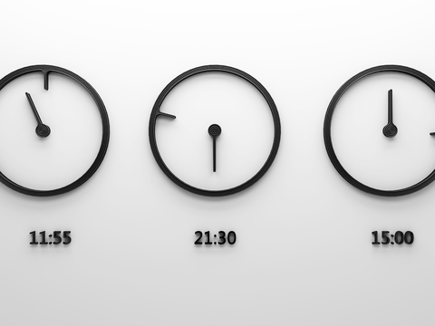 Modern minimalist wall-mounted clock