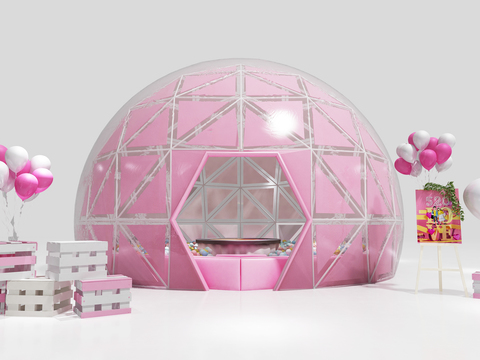 Modern pink children's ball shed