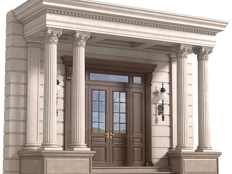 European-style building door front