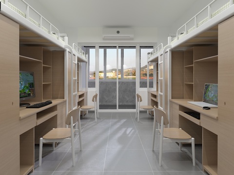 Modern School Student Dormitory