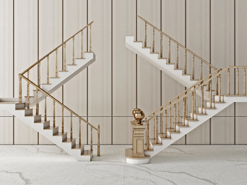 American solid wood staircase