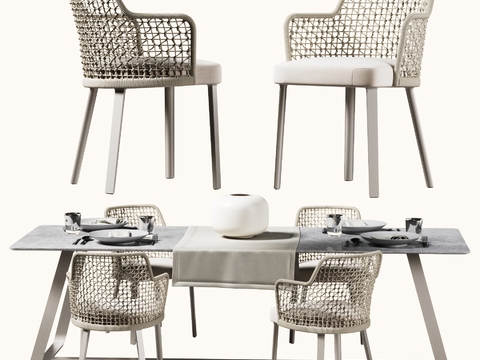 Nordic outdoor dining tables and chairs