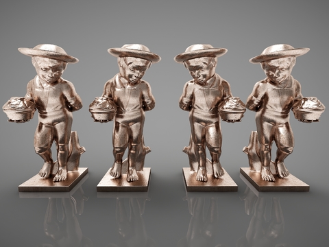 Modern Child Bronze Sculpture