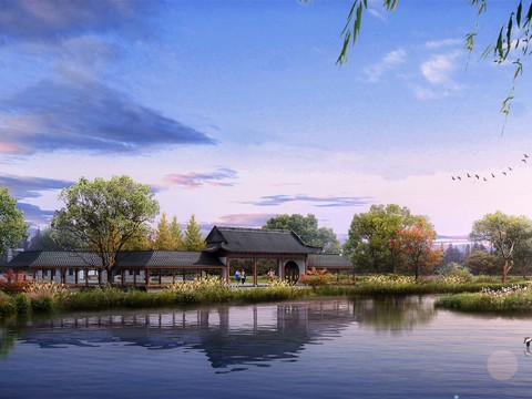 Chinese Wetland Park psd