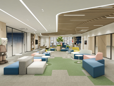 Leisure area of modern office building