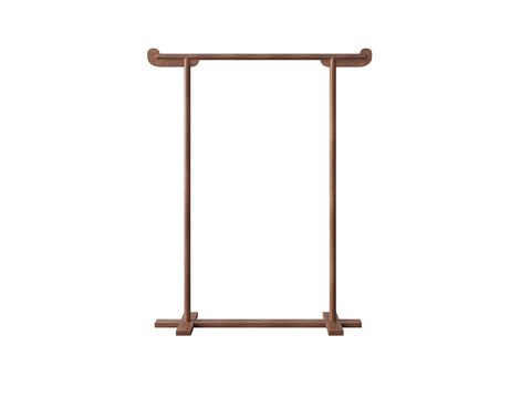 New Chinese Minimalist Solid Wood Coat Rack Free