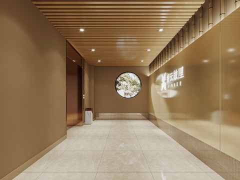 Modern elevator hall