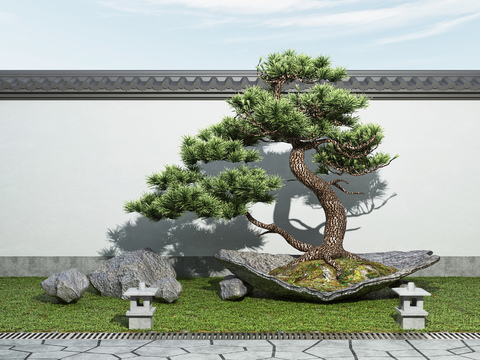 New Chinese-style Pine Tree Courtyard