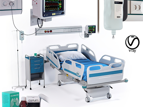 Modern hospital bed medical equipment