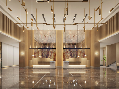 Modern Affordable Luxury Style Hotel Lobby