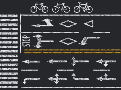 Modern road marking zebra crossing