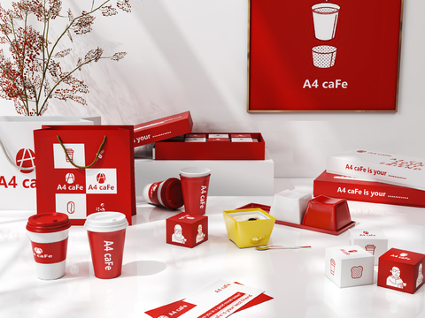 Modern Coffee Cup Tote Bag Gift Box