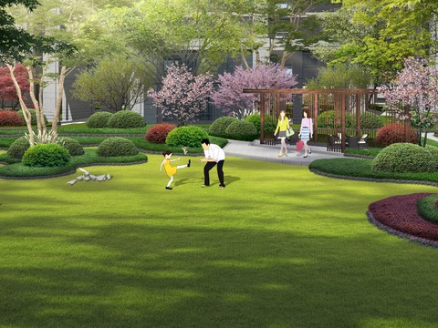 modern park lawn garden psd