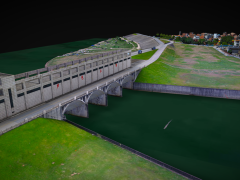 Modern Dam Aerial View Planning Free