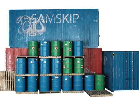 modern container oil drum