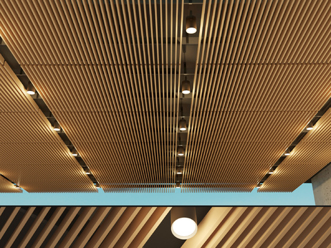 Modern aluminum square grid ceiling