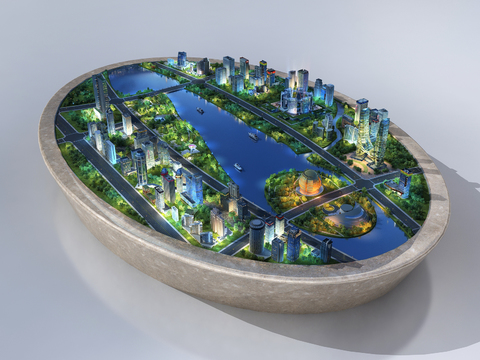 modern urban planning sand table