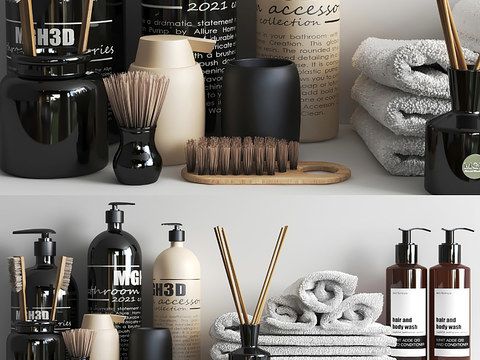 Modern toiletries cosmetics