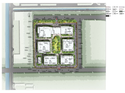 modern architecture landscape plan psd