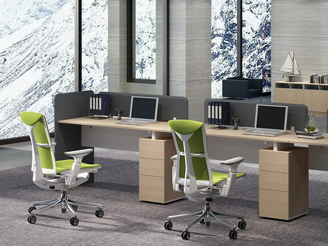 modern office desk and chair