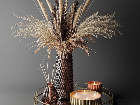 Modern Hay Candle Vase Decoration