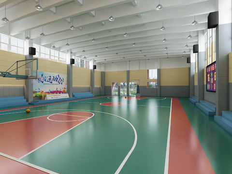 Modern Indoor Basketball Hall