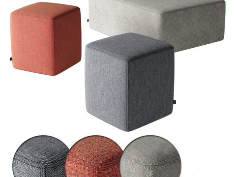 Nordic simple fabric sofa stool free