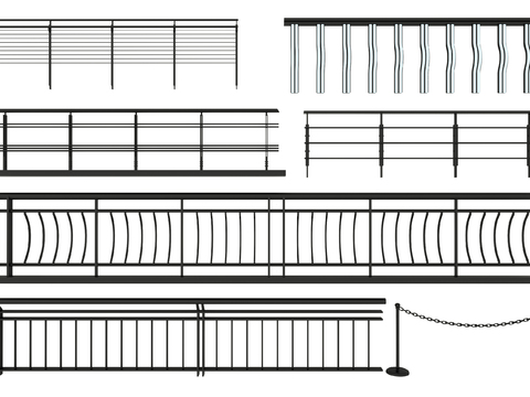 Modern wrought iron guardrail