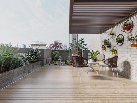 Modern Leisure Terrace Garden