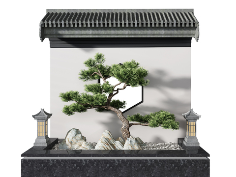 Chinese pine wall landscape sketch