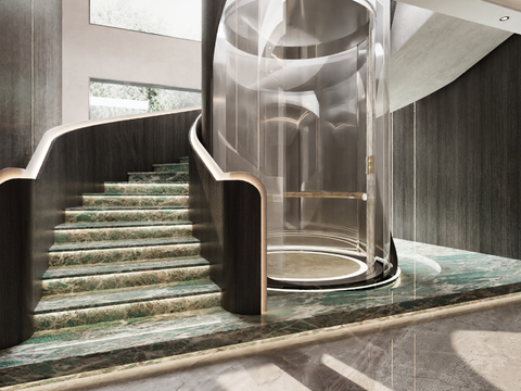 Villa Staircase Home Elevator