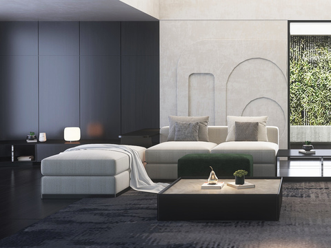 Italian Minotti modern sofa combination