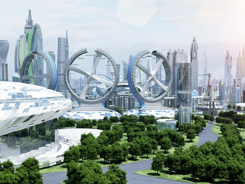 New Energy Technology City Appearance