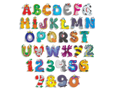 Alphabet Wall Decorations Cartoon Alphabet Children Icons