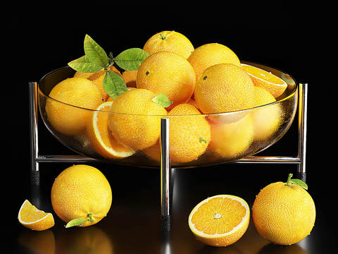 Modern glass fruit plate