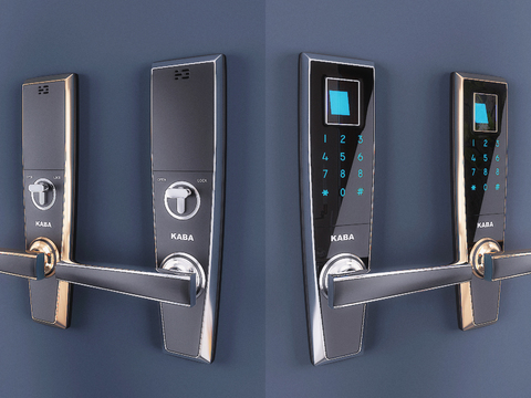 Modern electronic password lock door handle