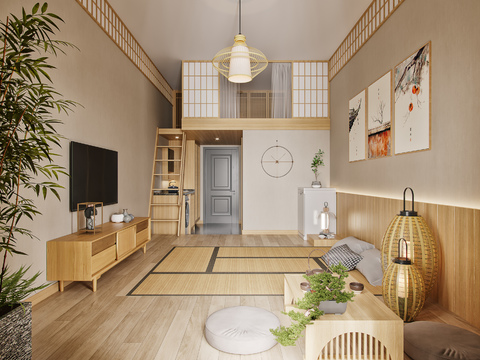 Japanese Duplex Tatami Apartment