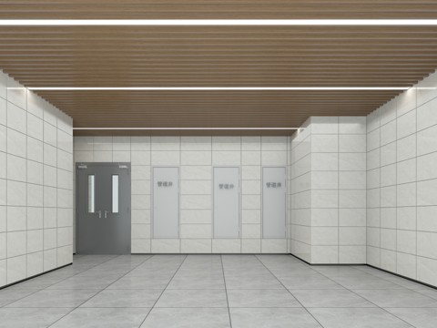 Modern business office building aisle free