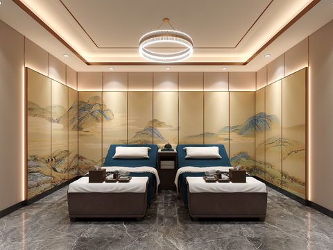 New Chinese Foot Bath Muzu Pavilion Room