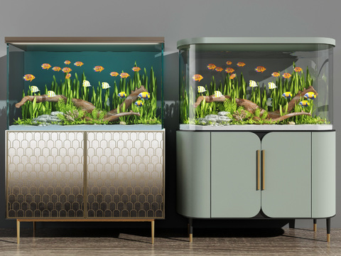 Modern aquarium aquarium combination