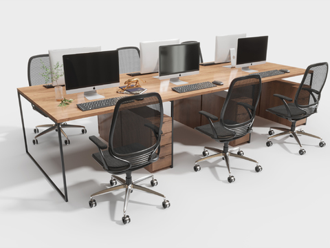 Industrial wind card office desk and chair