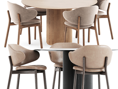 Calligaris round dining table and chair