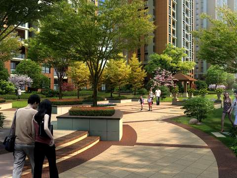 modern community park landscape psd